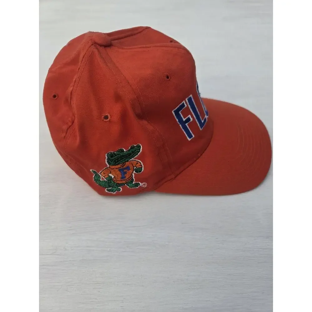 Vtg Florida Gators Snapback Hat Cap Orange Adjustable NCAA 90s Football Youth